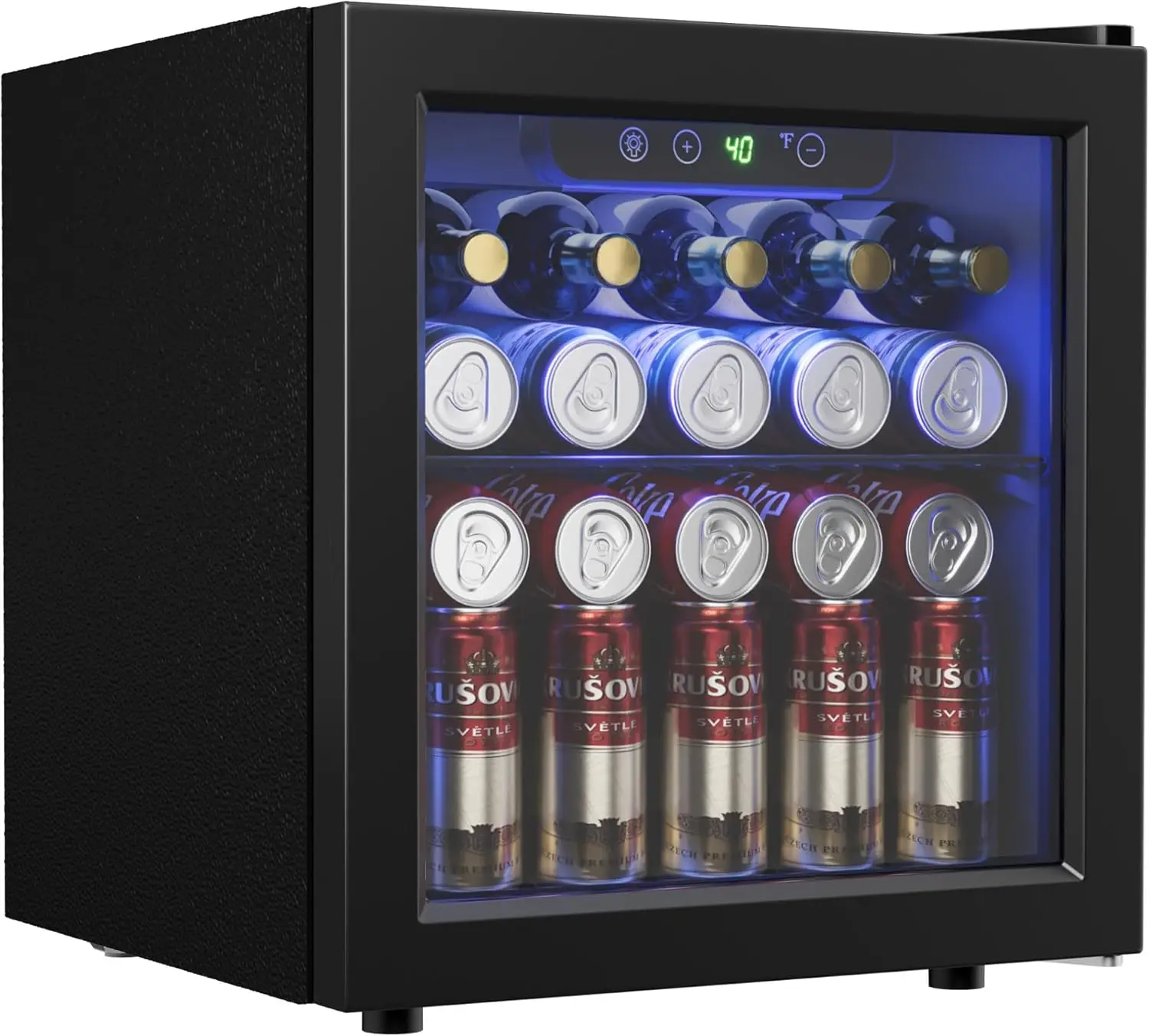 Beverage Refrigerator Cooler Mini Fridge Glass Door Adjustable Shelves Freestanding Beverage Fridge Blue Led Home Office Dorm Ba
Beverage Refrigerator Cooler Mini Fridge Glass Door Adjustable Shelves Freestanding Beverage Fridge Blue Led Home Office Dorm Ba