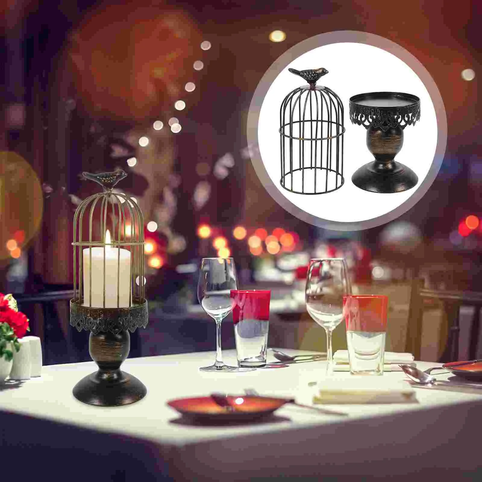Vintage Birdcage Candlestick Holder Lantern Tea Light Wedding Tealight Metal Home Decoration Stand Banquet Cake
Vintage Birdcage Candlestick Holder Lantern Tea Light Wedding Tealight Metal Home Decoration Stand Banquet Cake