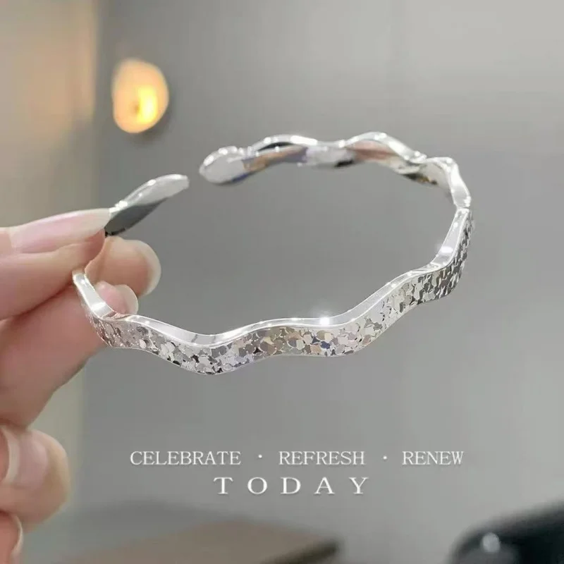 9999 Women, Year Of , Crushed Snake Shape Silver Bangle, Open Bracelet, Valentine'S Day Gi
9999 Women, Year Of , Crushed Snake Shape Silver Bangle, Open Bracelet, Valentine'S Day Gi