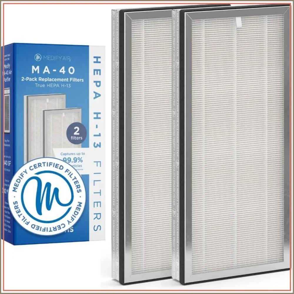 3-in-1 True HEPA H13 Replacement Filter for Air Purifier, Captures 99.9% of Allergens, Smoke, Pollen, Pet Dander, Odors, Dust, 2-Pack
3-in-1 True HEPA H13 Replacement Filter for Air Purifier, Captures 99.9% of Allergens, Smoke, Pollen, Pet Dander, Odors, Dust, 2-Pack