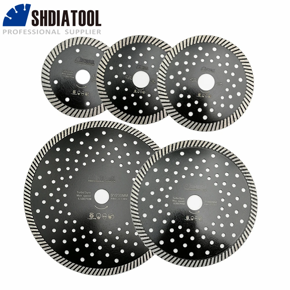 SHDIATOOL 1Pc Diamond Cutting Disc Dia115-230mm Narrow Turbo Saw Blade For Ceramic Tile Marble Granite Multi Holes Cutter Plate
SHDIATOOL 1Pc Diamond Cutting Disc Dia115-230mm Narrow Turbo Saw Blade For Ceramic Tile Marble Granite Multi Holes Cutter Plate