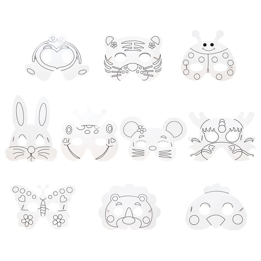 10 Pcs Graffiti Mask Craft Masks for Children Paper Party DIY Animal Decorating Ideas Paintable
10 Pcs Graffiti Mask Craft Masks for Children Paper Party DIY Animal Decorating Ideas Paintable