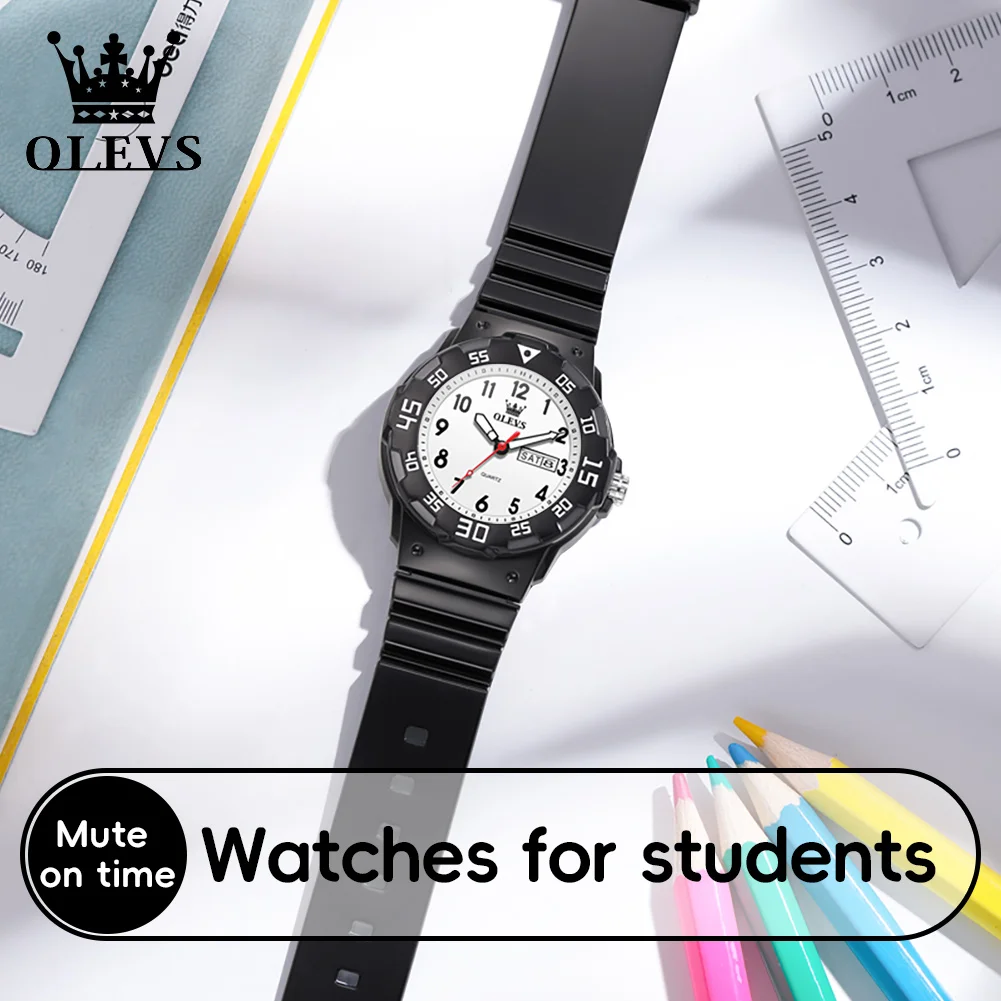 OLEVS 5659 Women's Watch Original Silicone Strap Dual Calendar Waterproof Fashion Sports Student Quartz Wristwatch for Girl
OLEVS 5659 Women's Watch Original Silicone Strap Dual Calendar Waterproof Fashion Sports Student Quartz Wristwatch for Girl