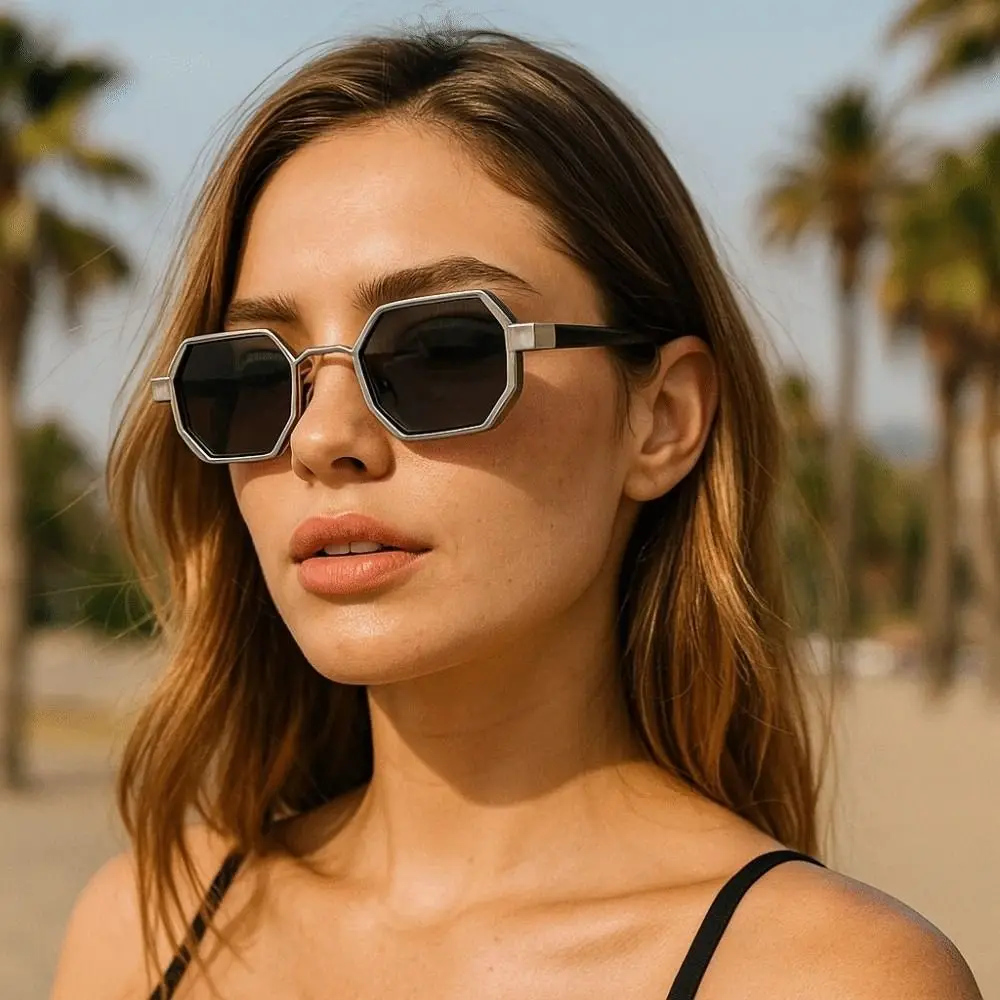 Lightweight Double-bar Square Sunnies Indian Style Sunshade Eyewear Unisex Polarized Sunglasses Alloy Costume Accessory
Lightweight Double-bar Square Sunnies Indian Style Sunshade Eyewear Unisex Polarized Sunglasses Alloy Costume Accessory