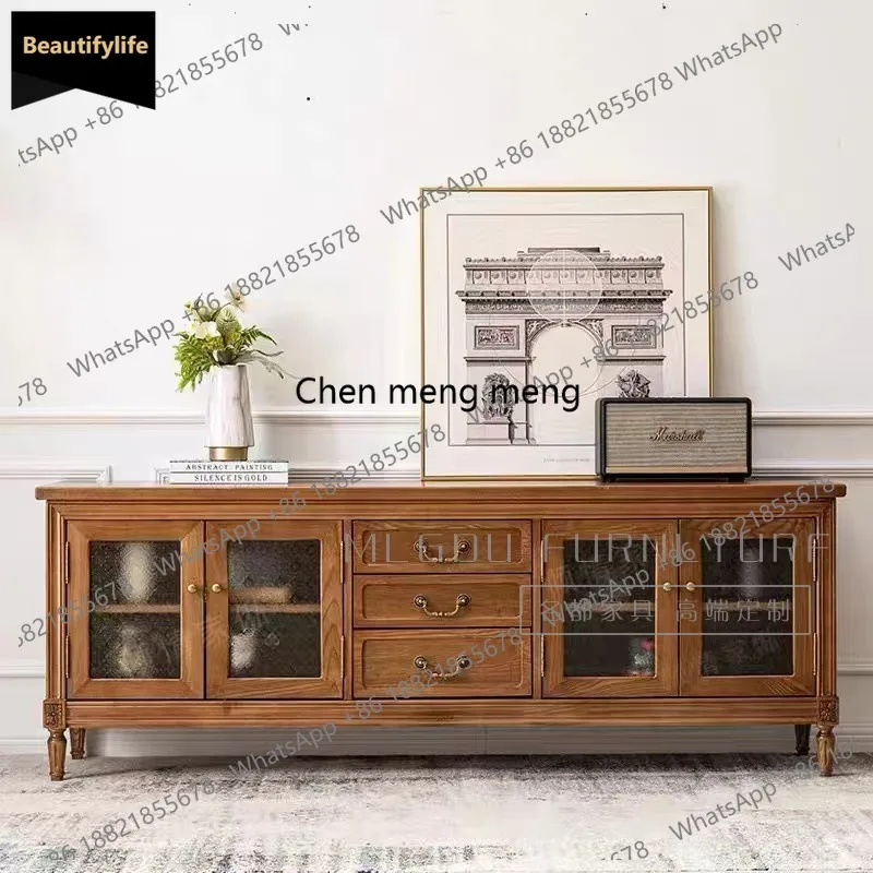 A139 Solid wood TV cabinet American retro European oak locker Multifunctional living room audio and video cabinet
A139 Solid wood TV cabinet American retro European oak locker Multifunctional living room audio and video cabinet