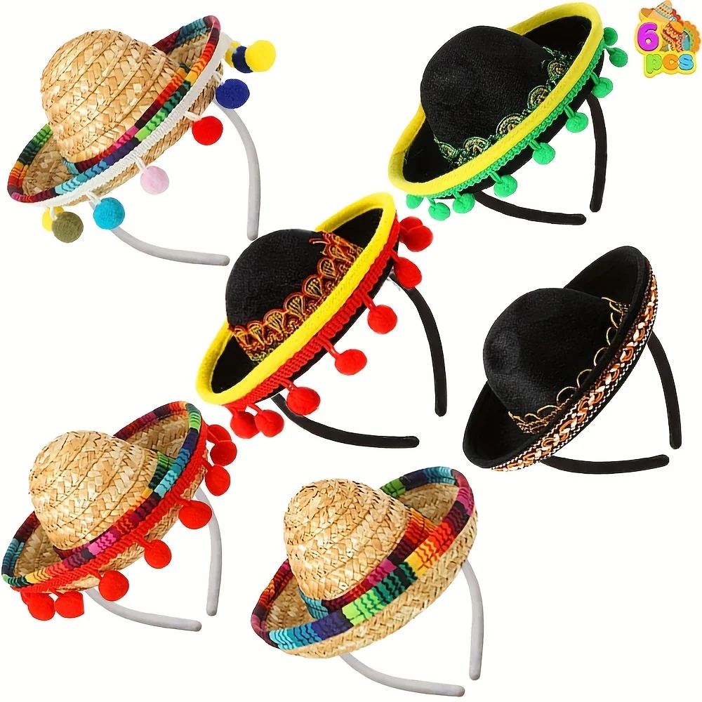 Mexican mini hat De Mayo Carnival headband Daily activity photography props Mexican themed decorations and party gifts
Mexican mini hat De Mayo Carnival headband Daily activity photography props Mexican themed decorations and party gifts