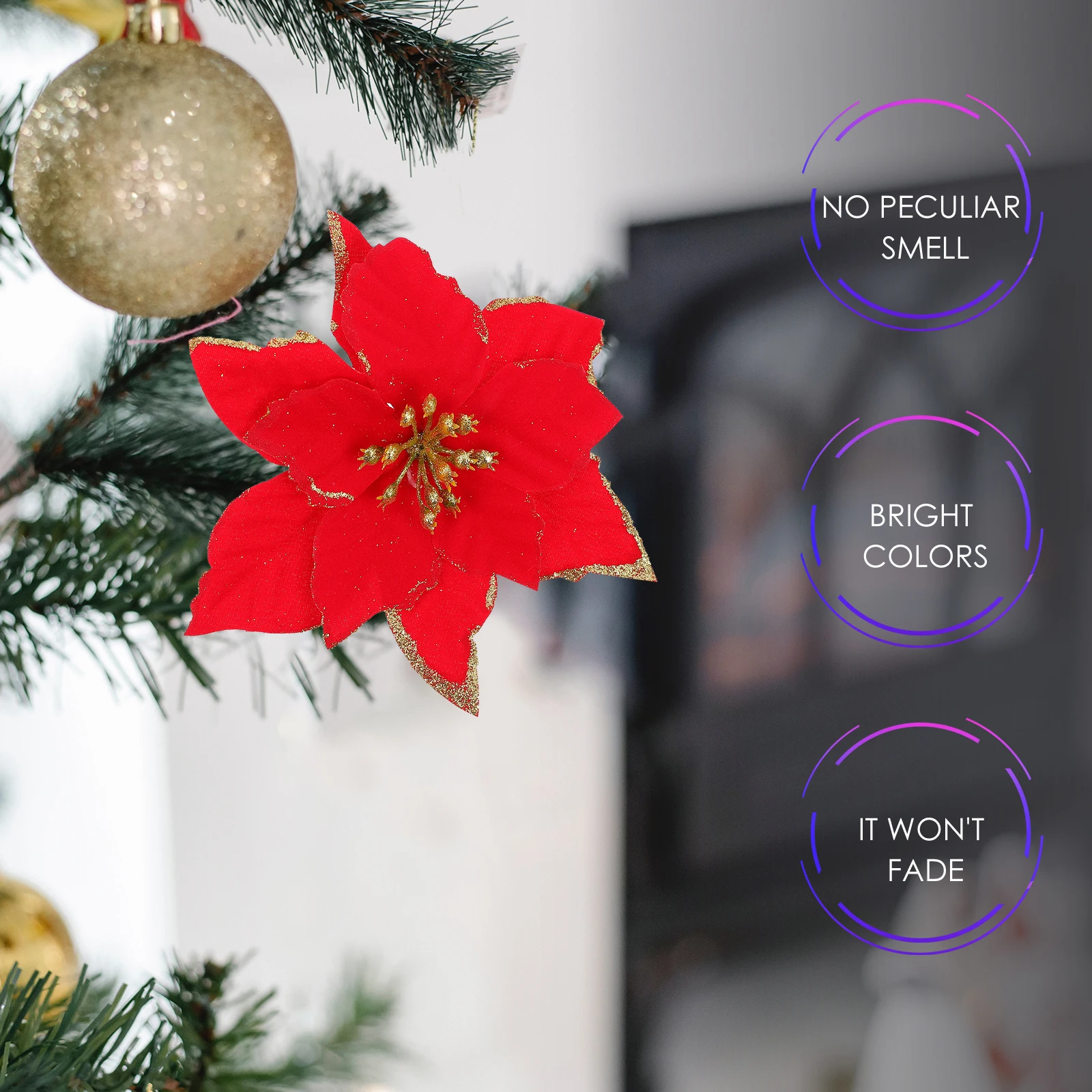24 Pcs Artificial Christmas Flowers Decorations Glitter Fake Floral Arrangements Party Supplies Table Settings
24 Pcs Artificial Christmas Flowers Decorations Glitter Fake Floral Arrangements Party Supplies Table Settings