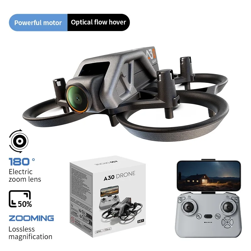 New Mini A30 Drone HD 180° Electric Adjustment Camera UAV Full Protection Rolling RC Quadcopter Aerial Photography Aircraft Toys
New Mini A30 Drone HD 180° Electric Adjustment Camera UAV Full Protection Rolling RC Quadcopter Aerial Photography Aircraft Toys