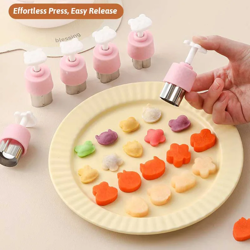 6 Pcs Set Vegetable Cutter Shapes Stainless Steel Durable DIY Fruit Cookie Stamps Cake Food Cutting Mold Baking Styling Tools
6 Pcs Set Vegetable Cutter Shapes Stainless Steel Durable DIY Fruit Cookie Stamps Cake Food Cutting Mold Baking Styling Tools