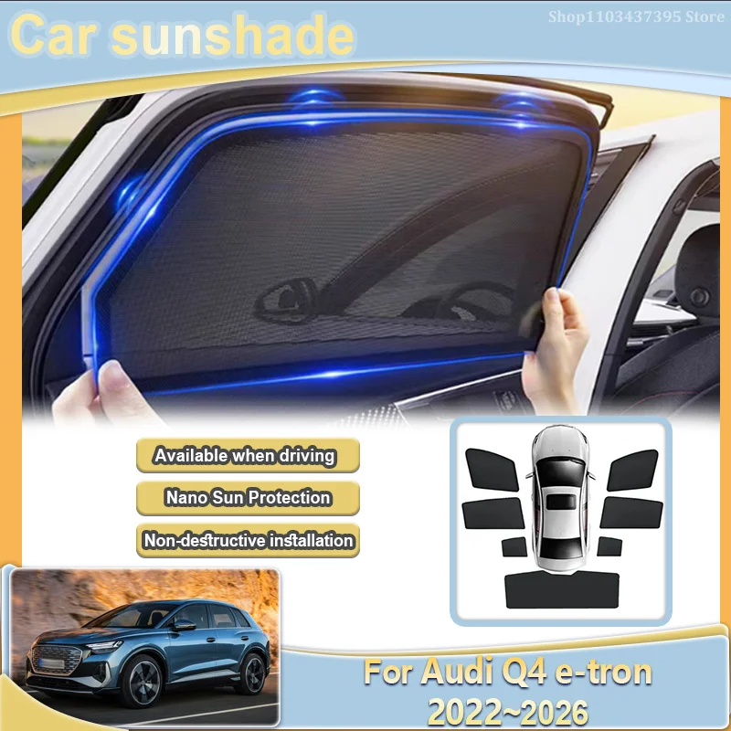 For Audi Q4 e-tron Accessories 2023 2022-2026 Car Window Mesh Sunshade UV Blocking Visors Heat insulation Car Privacy Curtains
For Audi Q4 e-tron Accessories 2023 2022-2026 Car Window Mesh Sunshade UV Blocking Visors Heat insulation Car Privacy Curtains