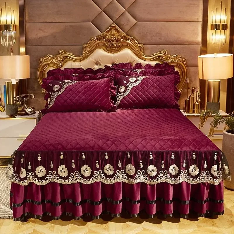 Heavyweight Velvet Duvet Cover Set Soft Warm Luxury Plush Shaggy Lace Bedding set Quilted Bedskirt Bedspread Pillowcases 4/6Pcs
Heavyweight Velvet Duvet Cover Set Soft Warm Luxury Plush Shaggy Lace Bedding set Quilted Bedskirt Bedspread Pillowcases 4/6Pcs