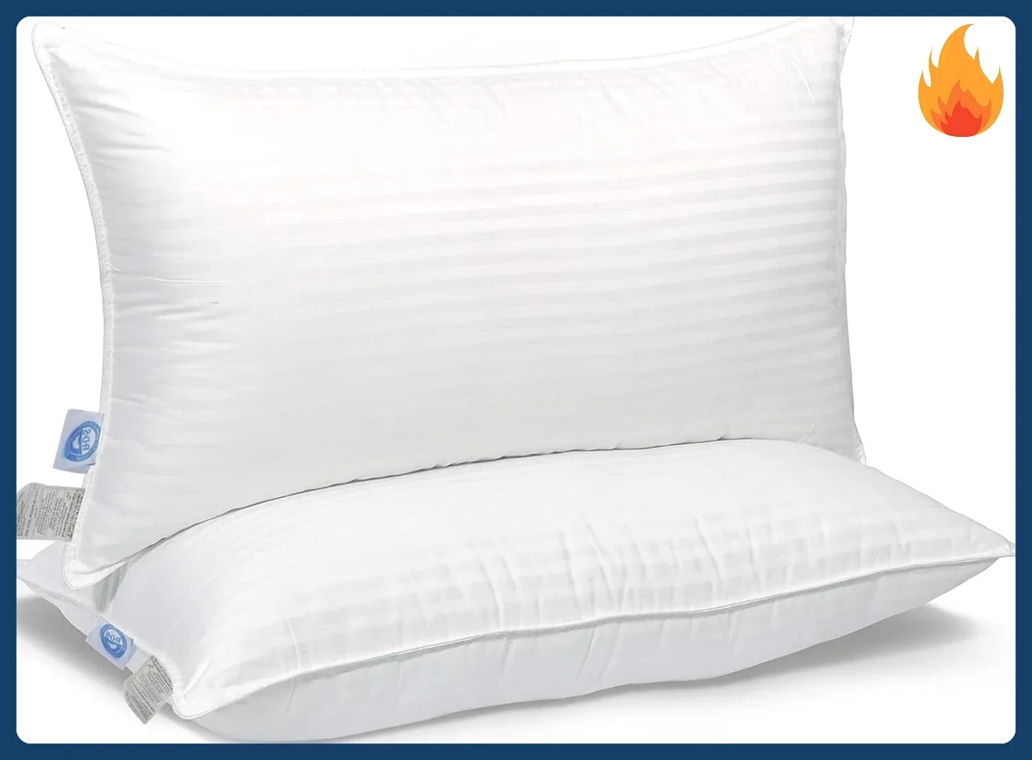 Cozy Dream Goose Feather and Down Pillows - RDS Certified, 100% Cotton Cover, Hotel Collection, Bed Sleeping, Medium Support
Cozy Dream Goose Feather and Down Pillows - RDS Certified, 100% Cotton Cover, Hotel Collection, Bed Sleeping, Medium Support
