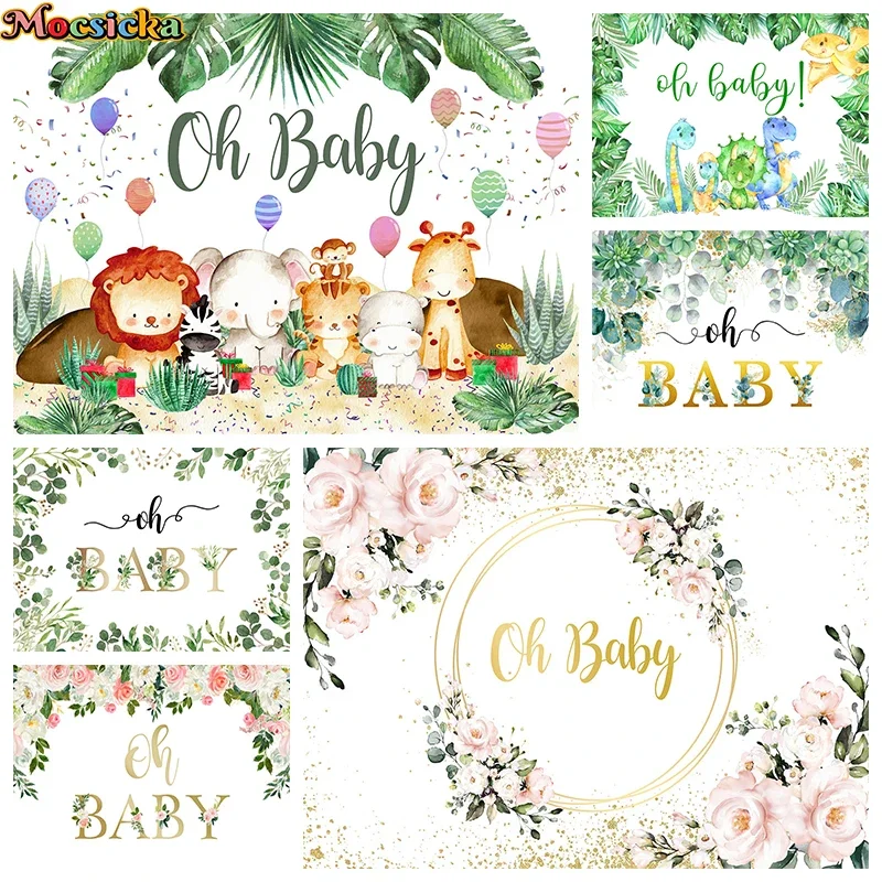 Mocsicka Oh Baby Shower Party Decoration Photography Background Rose Green Leaf Animal Elephant Props Backdrop Studio Photobooth
Mocsicka Oh Baby Shower Party Decoration Photography Background Rose Green Leaf Animal Elephant Props Backdrop Studio Photobooth