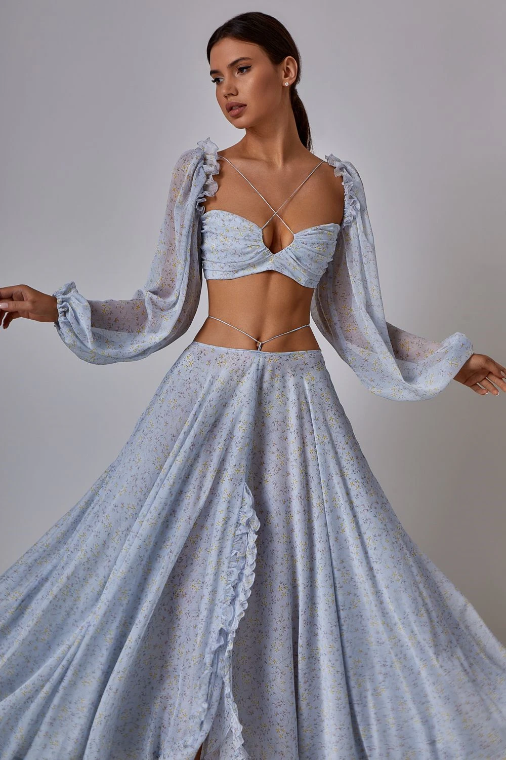 Graceful Off the Shoulder Chiffon Evening Dresses Exquisite A-Line Ankle Length V-Neck Long Sleeves Bespoke Occasion Gowns
Graceful Off the Shoulder Chiffon Evening Dresses Exquisite A-Line Ankle Length V-Neck Long Sleeves Bespoke Occasion Gowns