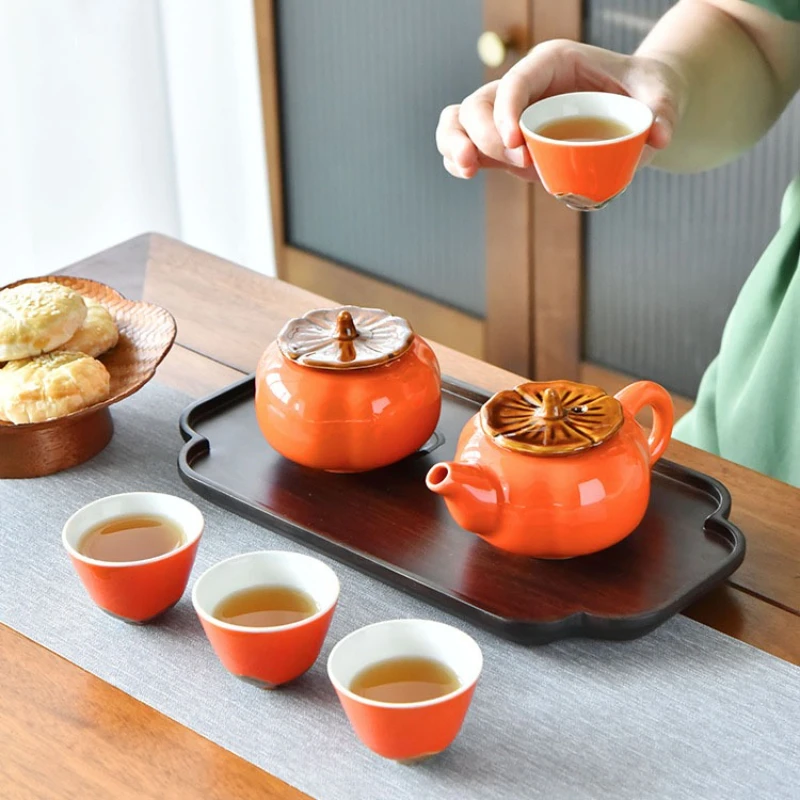 Airtight Ceramic Tea Canister Lucky Persimmon Jar Sugar Candy Storage Creative Tea Set with Pot Cups Packaging Gift
Airtight Ceramic Tea Canister Lucky Persimmon Jar Sugar Candy Storage Creative Tea Set with Pot Cups Packaging Gift