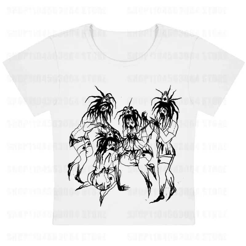 2025 new Emo Girls Y2k Retro Gothic Printed Harajuku Vest Women's Street Wear Short Sleeve Slimming crop top Summer Girls' Vest
2025 new Emo Girls Y2k Retro Gothic Printed Harajuku Vest Women's Street Wear Short Sleeve Slimming crop top Summer Girls' Vest