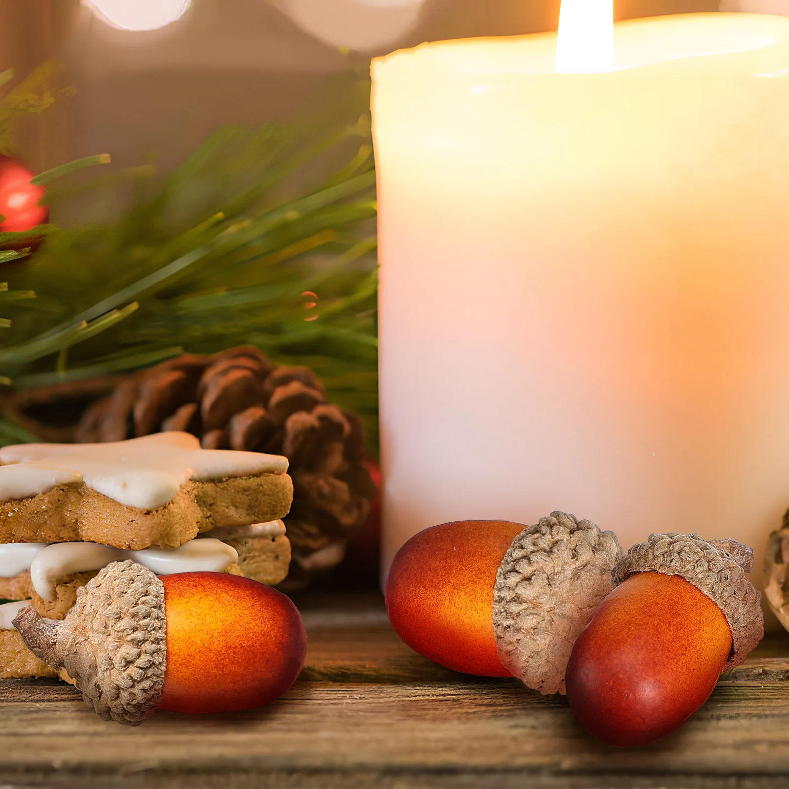 100pcs Artificial Acorns Realistic Lightweight Decorations for Wreaths Centerpieces Christmas Tree naments Reusable Craft
100pcs Artificial Acorns Realistic Lightweight Decorations for Wreaths Centerpieces Christmas Tree naments Reusable Craft