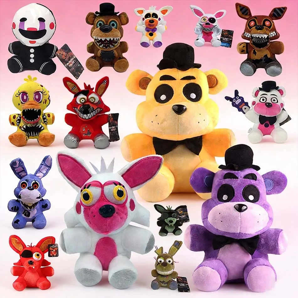 2026New FiveNight At Freddy Fnaf Cute Plush Toys Doll Bonnie Bear Foxy Cartoon Stuffed Dolls Freddy Toys For Children Fans Gifts
2026New FiveNight At Freddy Fnaf Cute Plush Toys Doll Bonnie Bear Foxy Cartoon Stuffed Dolls Freddy Toys For Children Fans Gifts