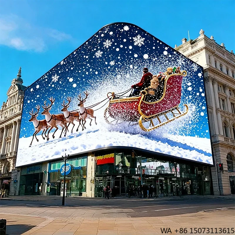 Christmas Outdoor Naked Eye 3D Fixed LED Billboard Digital Advertising Screen
Christmas Outdoor Naked Eye 3D Fixed LED Billboard Digital Advertising Screen