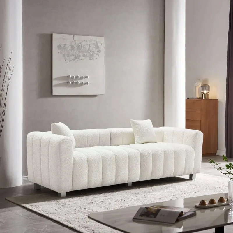 87.4'' Modern 3-Seater Sofa Bubble Couch | Premium Teddy Velvet Deep Seat Sofa | Fluffy Loveseat Sofa for Cozy
87.4'' Modern 3-Seater Sofa Bubble Couch | Premium Teddy Velvet Deep Seat Sofa | Fluffy Loveseat Sofa for Cozy