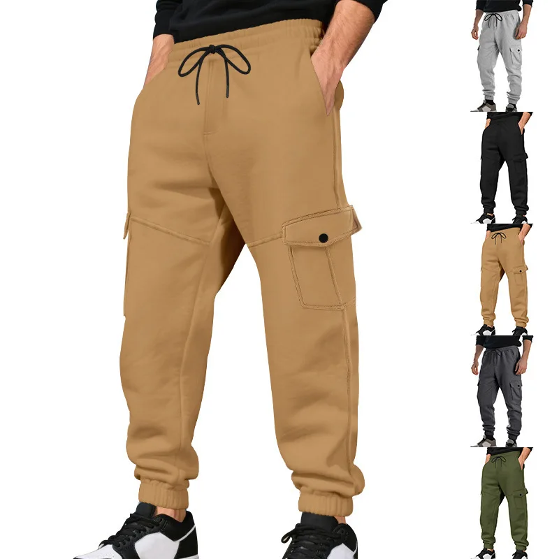 New Autumn Winter Velvet Men's Casual Trousers Drawstring Loose Multi-pocket Pants Sweatpants High Waist
New Autumn Winter Velvet Men's Casual Trousers Drawstring Loose Multi-pocket Pants Sweatpants High Waist