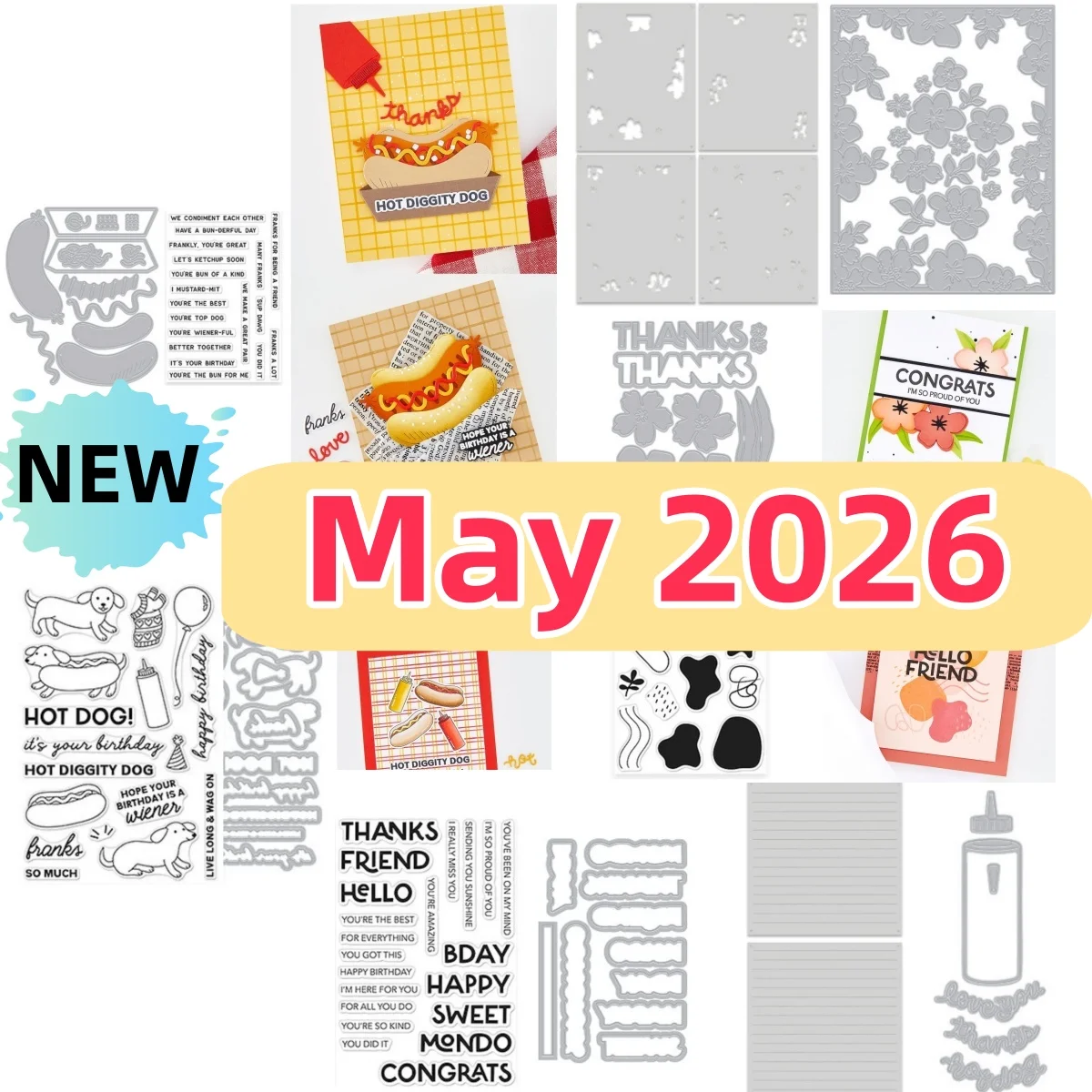 May 2026 Coney Club Hot Dog Floral Frame Metal Cutting Dies Clear Stamps Stencil for DIY Scrapbook Card Template Decoration New
May 2026 Coney Club Hot Dog Floral Frame Metal Cutting Dies Clear Stamps Stencil for DIY Scrapbook Card Template Decoration New
