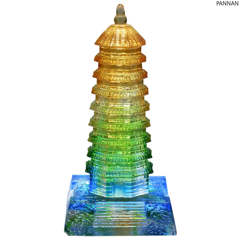 Nine-layer glazed Wenchang tower desktop ornament handicrafts high-end crystal decoration
Nine-layer glazed Wenchang tower desktop ornament handicrafts high-end crystal decoration