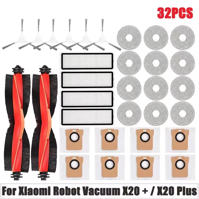 For Xiaomi Robot Vacuum X20 + / X20 Plus Parts Main Side Brush Hepa Filter Mop Cloth Dust Bag Replacement Accessories
For Xiaomi Robot Vacuum X20 + / X20 Plus Parts Main Side Brush Hepa Filter Mop Cloth Dust Bag Replacement Accessories