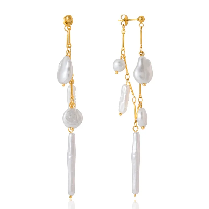 Minar Classic Irregular Baroque Pearl Tassel Long Drop Earrings for Women Waterproof 18K Gold PVD Plated Titanium Steel Gifts
Minar Classic Irregular Baroque Pearl Tassel Long Drop Earrings for Women Waterproof 18K Gold PVD Plated Titanium Steel Gifts