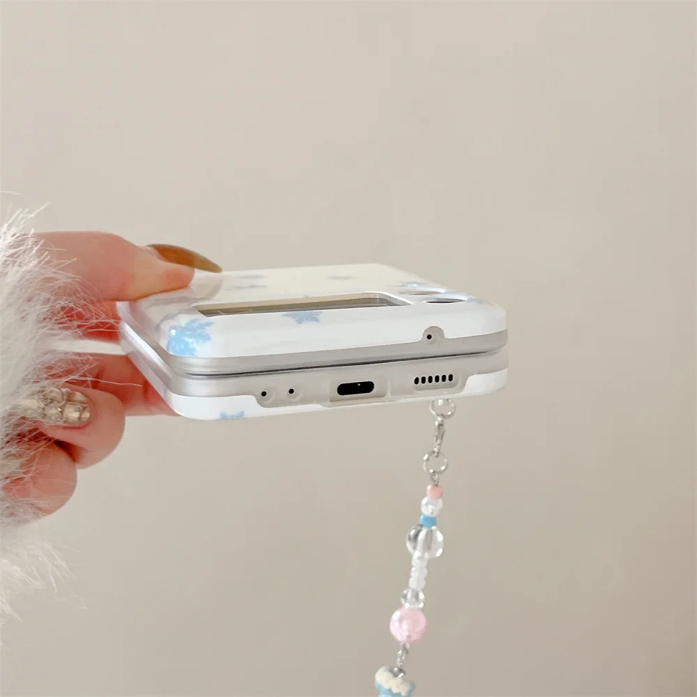 Korean Cute Floral Butterfly Heart Pearl Bracelet Folding Phone Case For Samsung Galaxy Z Flip 6 5 4 3 Stylish Girls Back Covers
Korean Cute Floral Butterfly Heart Pearl Bracelet Folding Phone Case For Samsung Galaxy Z Flip 6 5 4 3 Stylish Girls Back Covers