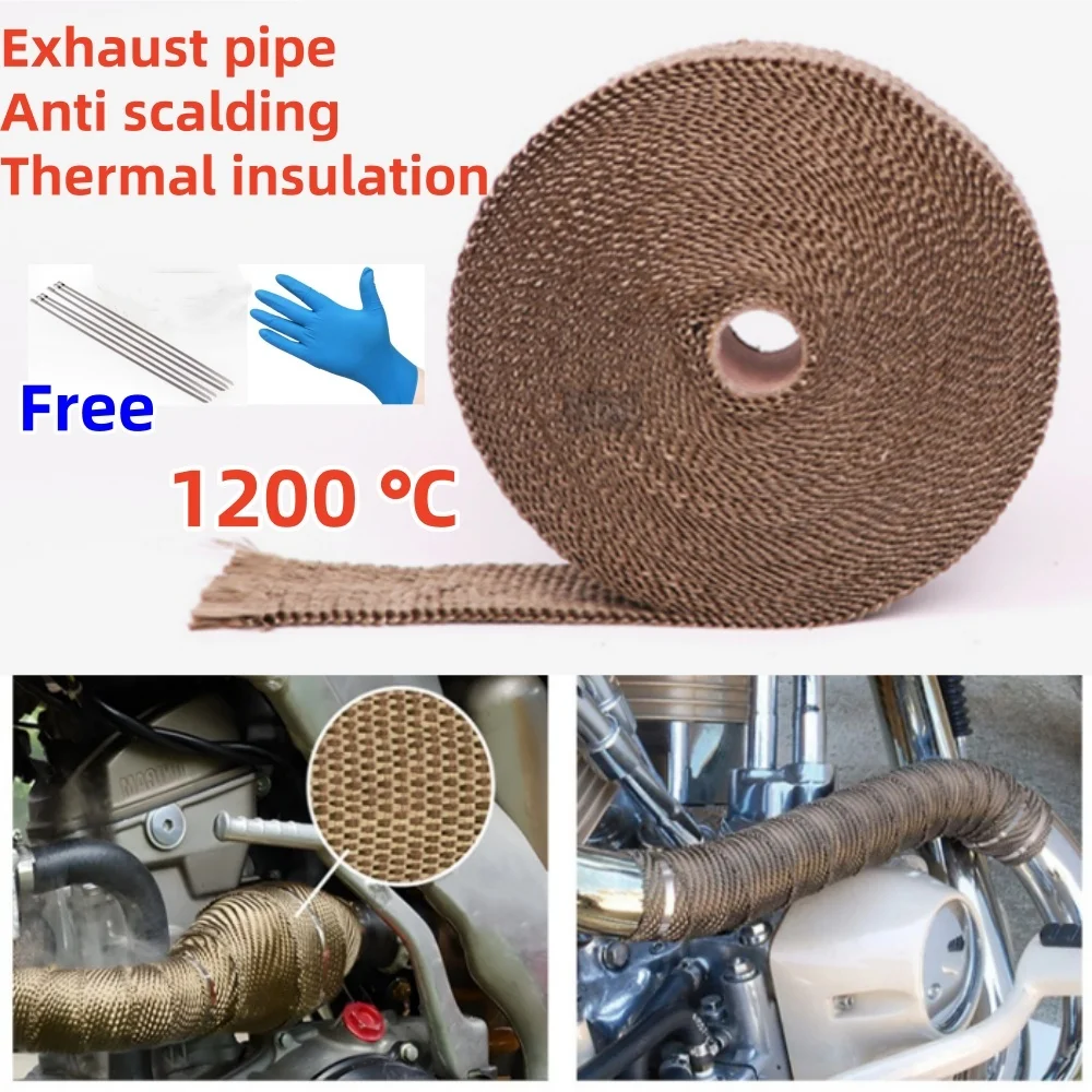 Lava Fiber Heat Shield Car Motorcycle Exhaust Thermal Tape Header Pipe Heat Wrap Tape Thermal Protection with Stainless Ties
Lava Fiber Heat Shield Car Motorcycle Exhaust Thermal Tape Header Pipe Heat Wrap Tape Thermal Protection with Stainless Ties