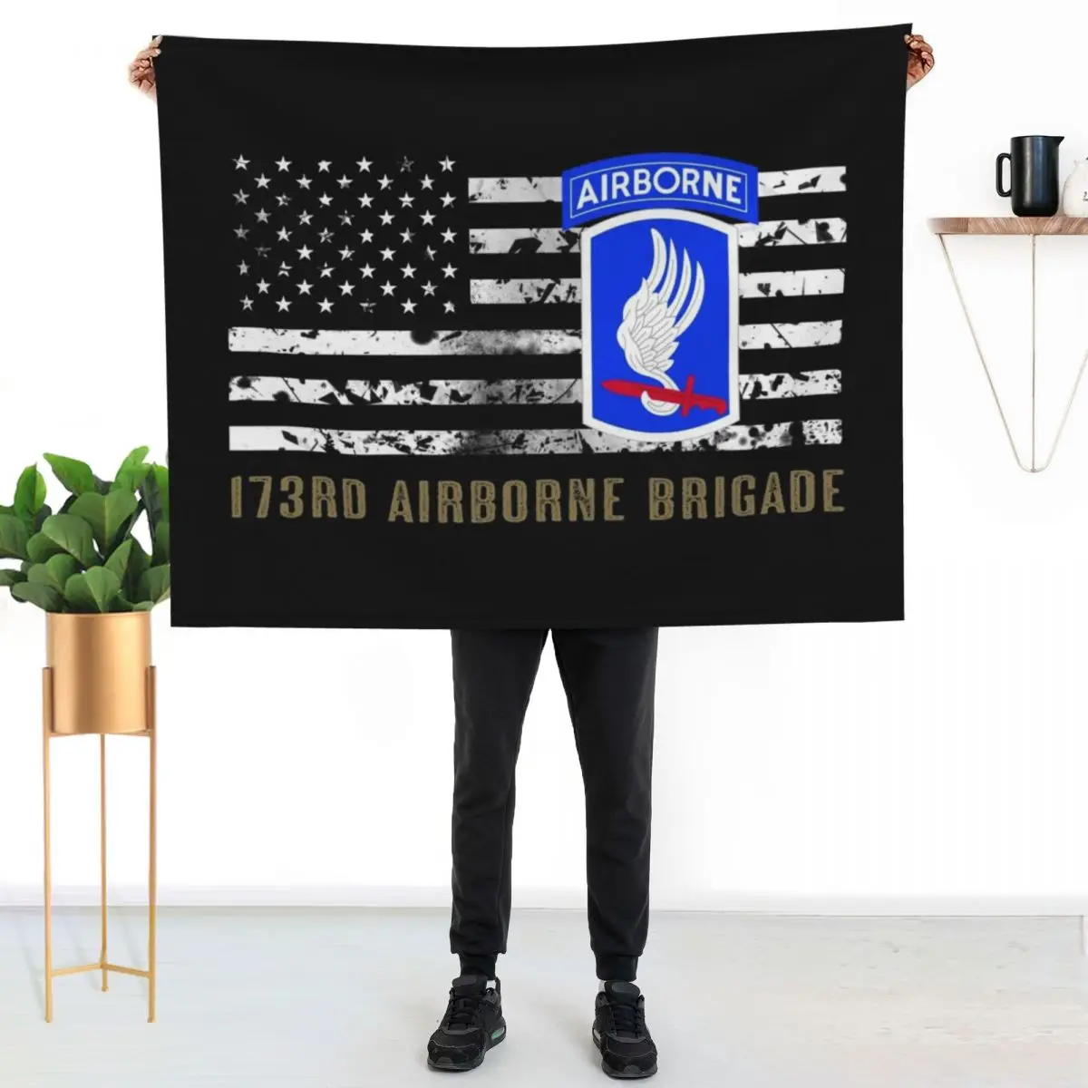 173rd Airborne Brigade (Distressed Flag) Throw Blanket Wrinkle Resistant Lightweight Blanket
173rd Airborne Brigade (Distressed Flag) Throw Blanket Wrinkle Resistant Lightweight Blanket