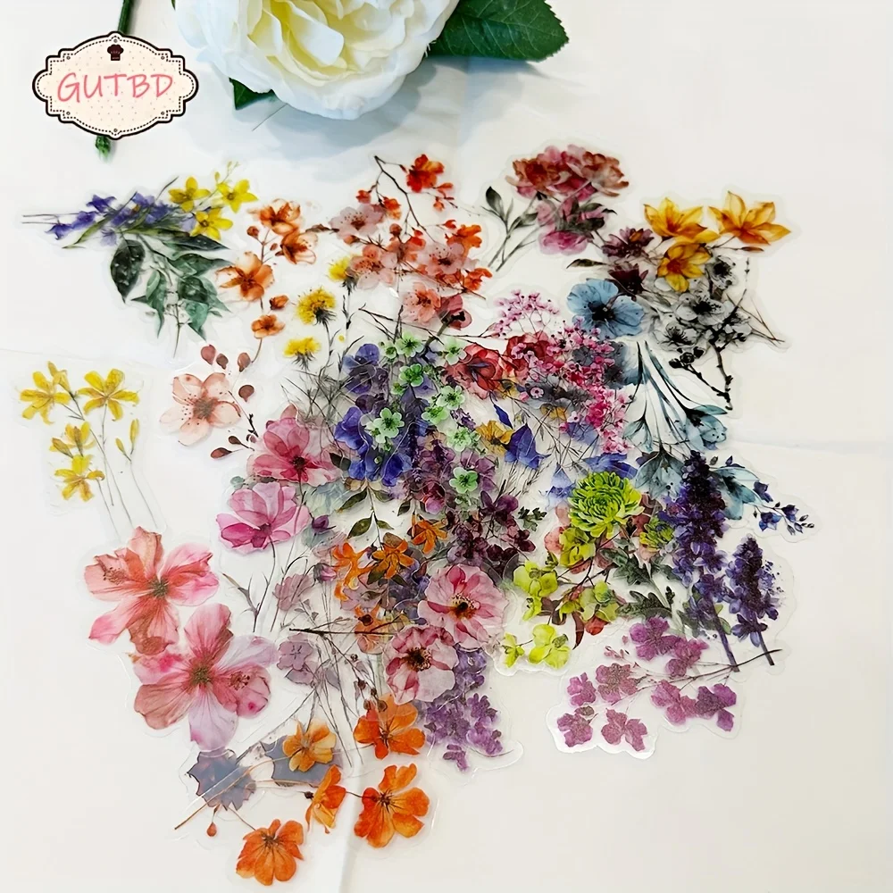 GUTBD 50pcs Transparent Flower Stickers DIY Diary Laptop Luggage Skateboard Graffiti Stickers Fun Classic Decoration
GUTBD 50pcs Transparent Flower Stickers DIY Diary Laptop Luggage Skateboard Graffiti Stickers Fun Classic Decoration