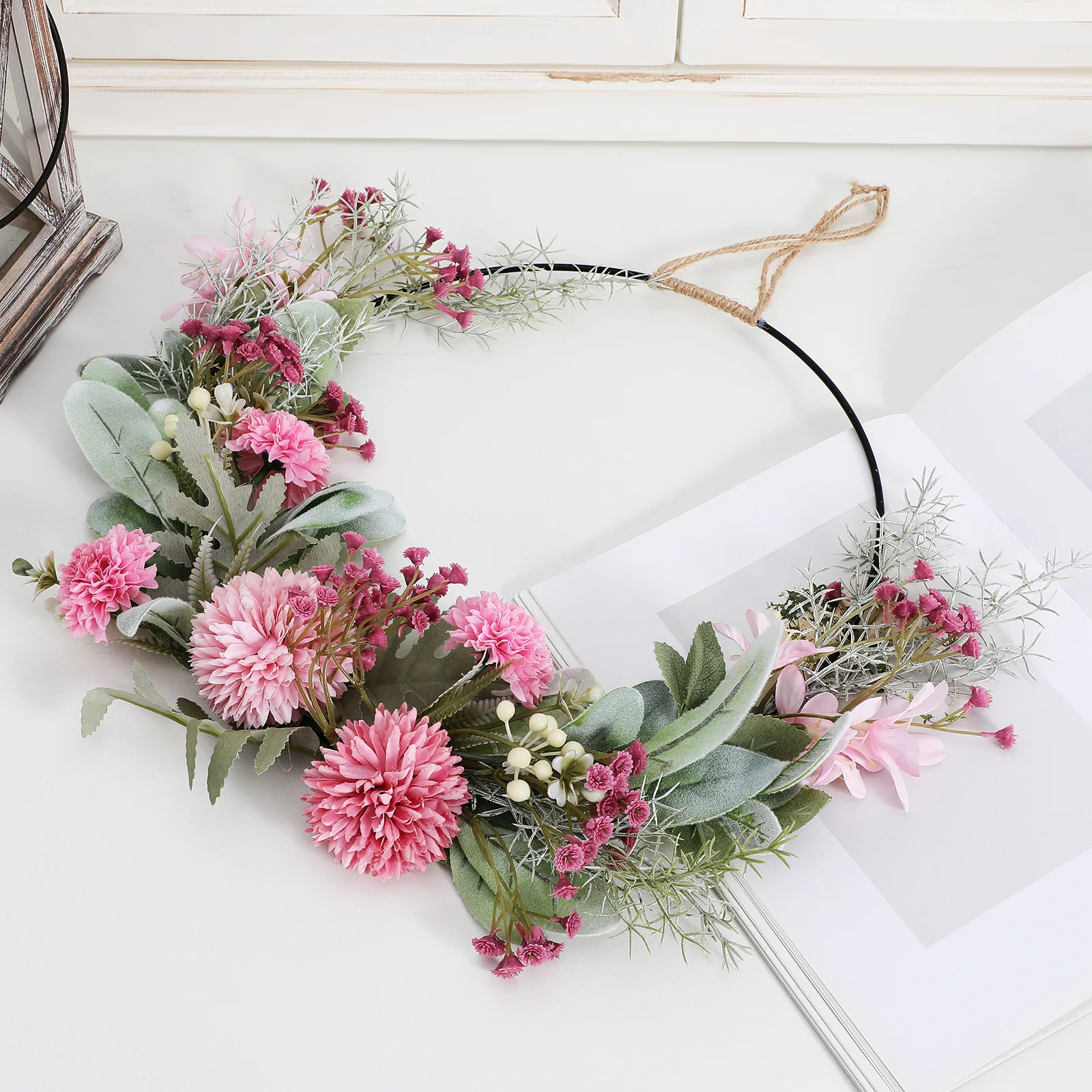 Creative Wedding Wreath Door Hanging Decor Artificial Flower Pendant for Party Proposal Valentine's Day Rattan Garland Ornament
Creative Wedding Wreath Door Hanging Decor Artificial Flower Pendant for Party Proposal Valentine's Day Rattan Garland Ornament