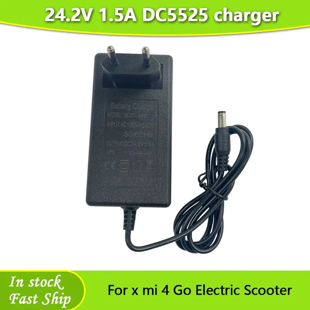 Electric Scooter Charger 24.2V 1.5A DC5525 Lithium Battery Adapter For XM mi4 Go Eelectric Scooter Accessories
Electric Scooter Charger 24.2V 1.5A DC5525 Lithium Battery Adapter For XM mi4 Go Eelectric Scooter Accessories