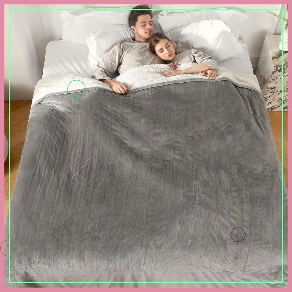 Queen Size Electric Heated Blanket, 84x90 Dual Control with 5 Heat Levels & Auto Off, Soft Sherpa Bedding in Light Gray
Queen Size Electric Heated Blanket, 84x90 Dual Control with 5 Heat Levels & Auto Off, Soft Sherpa Bedding in Light Gray