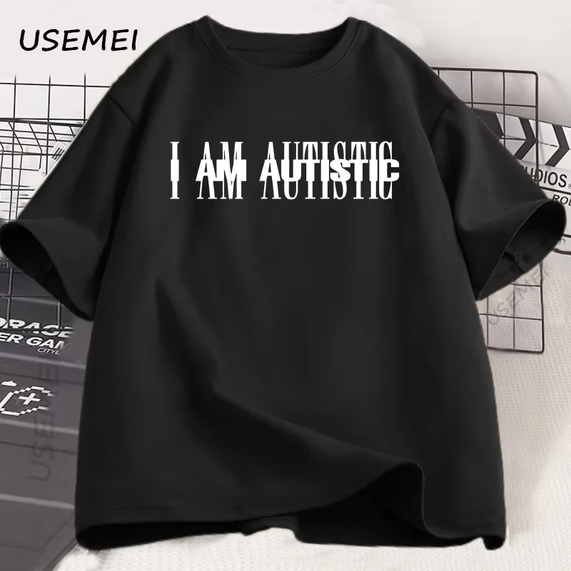 I Am Autistic T Print Men Casual Cotton Short Sleeve Hip Hop Rapper T-shirt Cotton Printed T-Shirt Casual Funny Tops Streetwear
I Am Autistic T Print Men Casual Cotton Short Sleeve Hip Hop Rapper T-shirt Cotton Printed T-Shirt Casual Funny Tops Streetwear