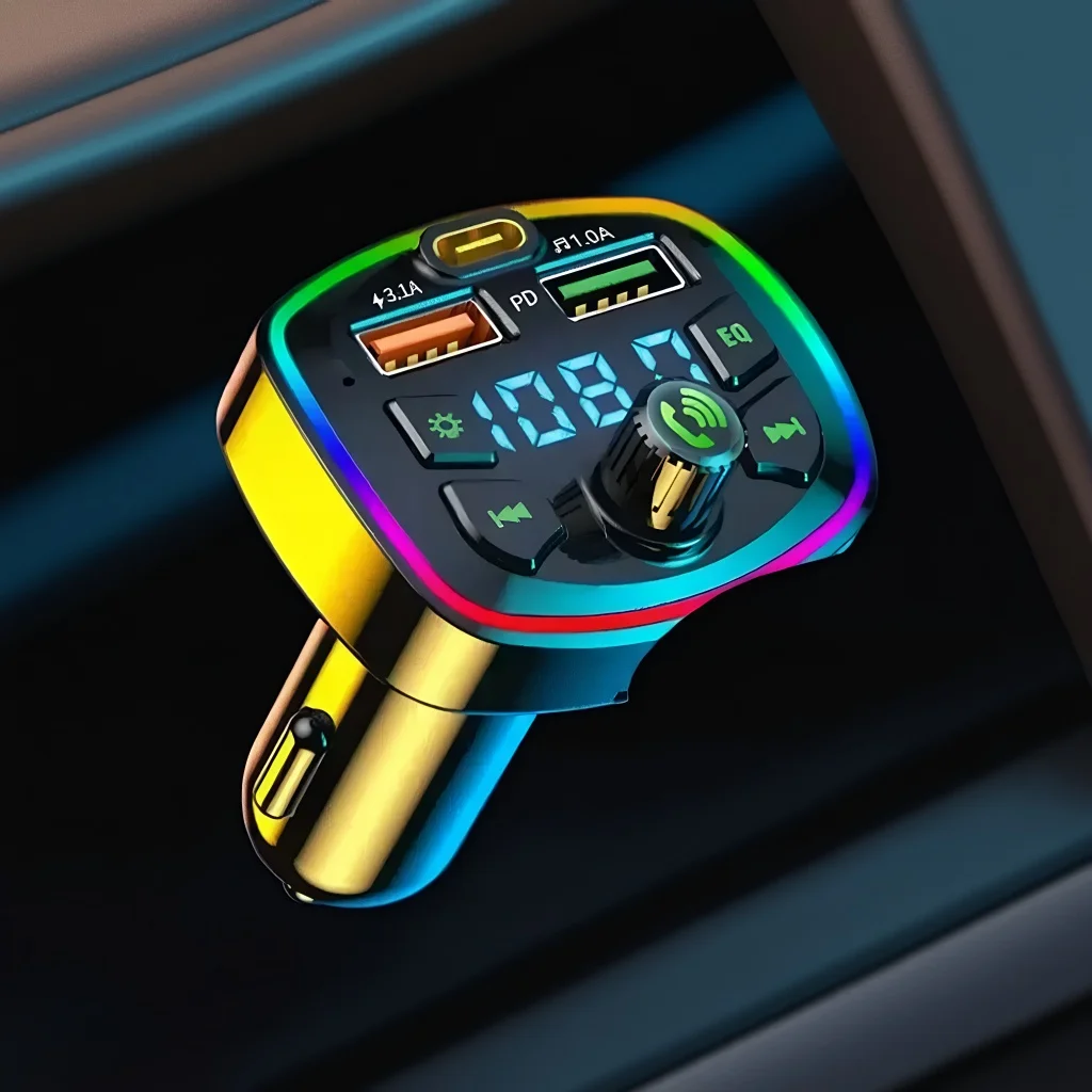 Car Bluetooth FM Transmitter, Dual USB Port PD Charging, Hands-Free MP3 Player, 3.1A Car Charger
Car Bluetooth FM Transmitter, Dual USB Port PD Charging, Hands-Free MP3 Player, 3.1A Car Charger