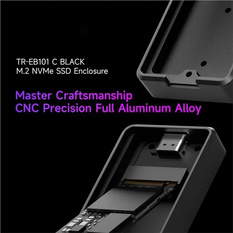 TR-EB101 Корпус для M.2 NVMe SSD для ноутбуков и телефонов, Type-C 3.2, алюминиевый внешний корпус для SATA/NVMe, двойной протокол, 10 Гбит/с - 【A74Z】
TR-EB101 Корпус для M.2 NVMe SSD для ноутбуков и телефонов, Type-C 3.2, алюминиевый внешний корпус для SATA/NVMe, двойной протокол, 10 Гбит/с - 【A74Z】