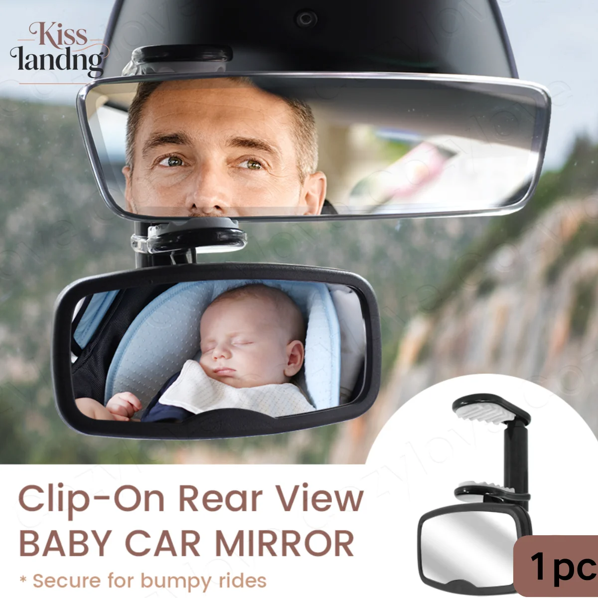 1PC Clip-On Baby Car Rear View Mirror | 360° Adjustable Shatterproof Mirror for Monitoring Infants in Backseat
1PC Clip-On Baby Car Rear View Mirror | 360° Adjustable Shatterproof Mirror for Monitoring Infants in Backseat