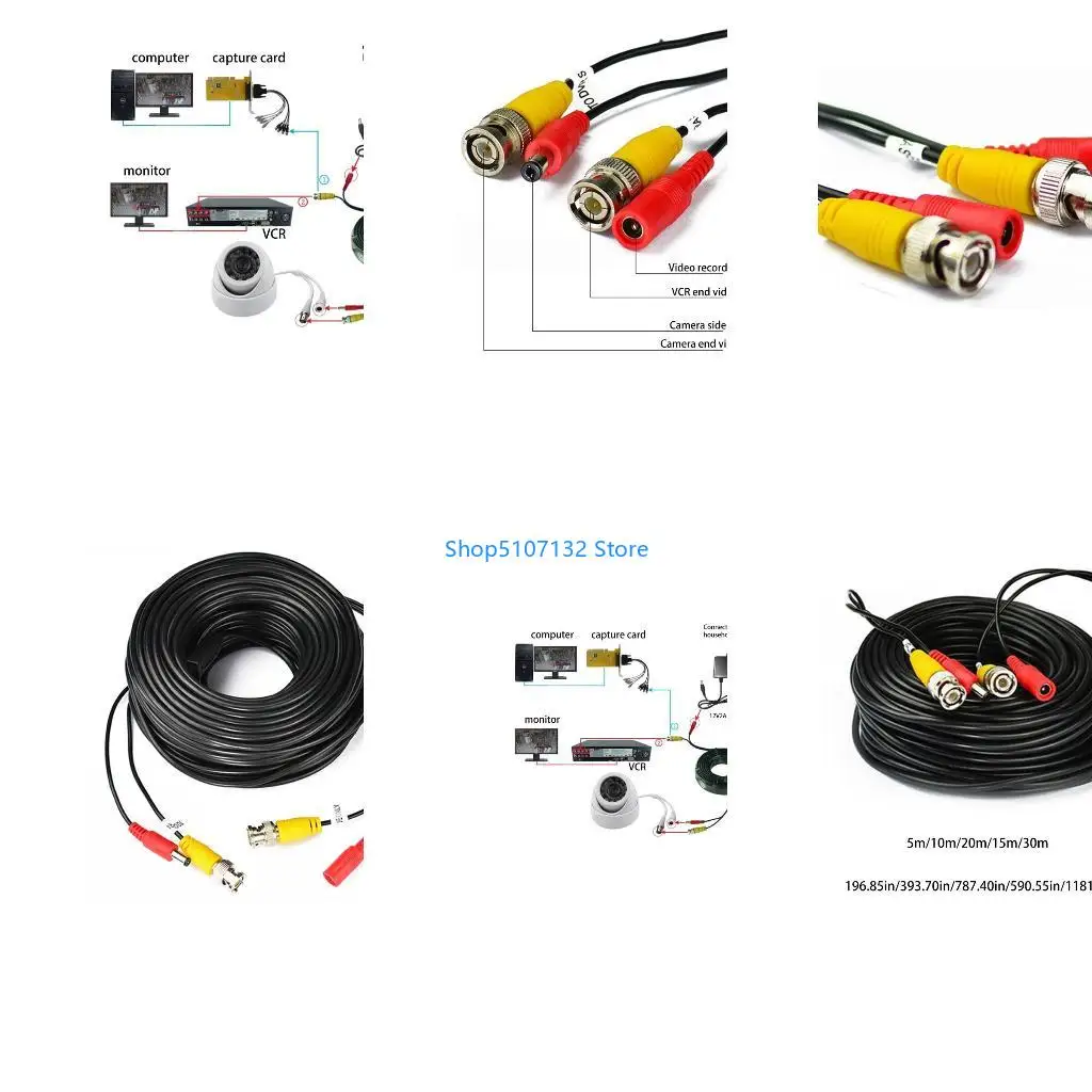 87HD BNC for DC 2 IN 1 Video Power Black Cable Analog CCTV Camera DVR
87HD BNC for DC 2 IN 1 Video Power Black Cable Analog CCTV Camera DVR