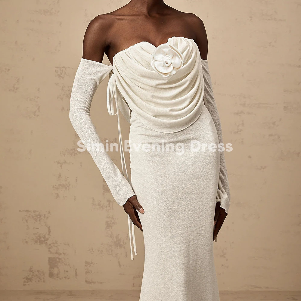 Simin Customized Women's Mermaid Pleats Strapless Saudi Evening Dresses With Long Gloves Ankle-Length Elegant Dresses 2025
Simin Customized Women's Mermaid Pleats Strapless Saudi Evening Dresses With Long Gloves Ankle-Length Elegant Dresses 2025