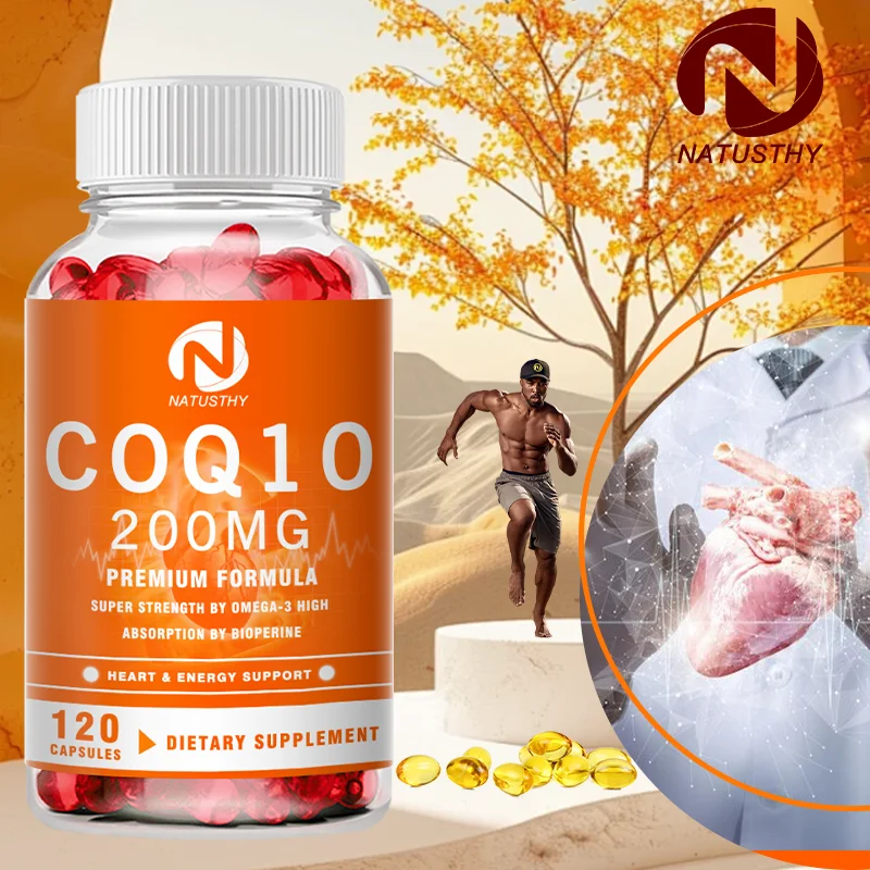 COQ10 Coenzyme Q10 200mg for Energy, Antioxidant, Cardiovascular, Brain Health Natural Non-GMO
COQ10 Coenzyme Q10 200mg for Energy, Antioxidant, Cardiovascular, Brain Health Natural Non-GMO