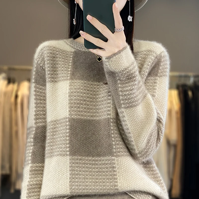 100% Cashmere Wool Sweater Women's 2023 Autumn/Winter New Round Neck Pullover Korean Fashion Loose Top Soft Comfortable Sweater
100% Cashmere Wool Sweater Women's 2023 Autumn/Winter New Round Neck Pullover Korean Fashion Loose Top Soft Comfortable Sweater