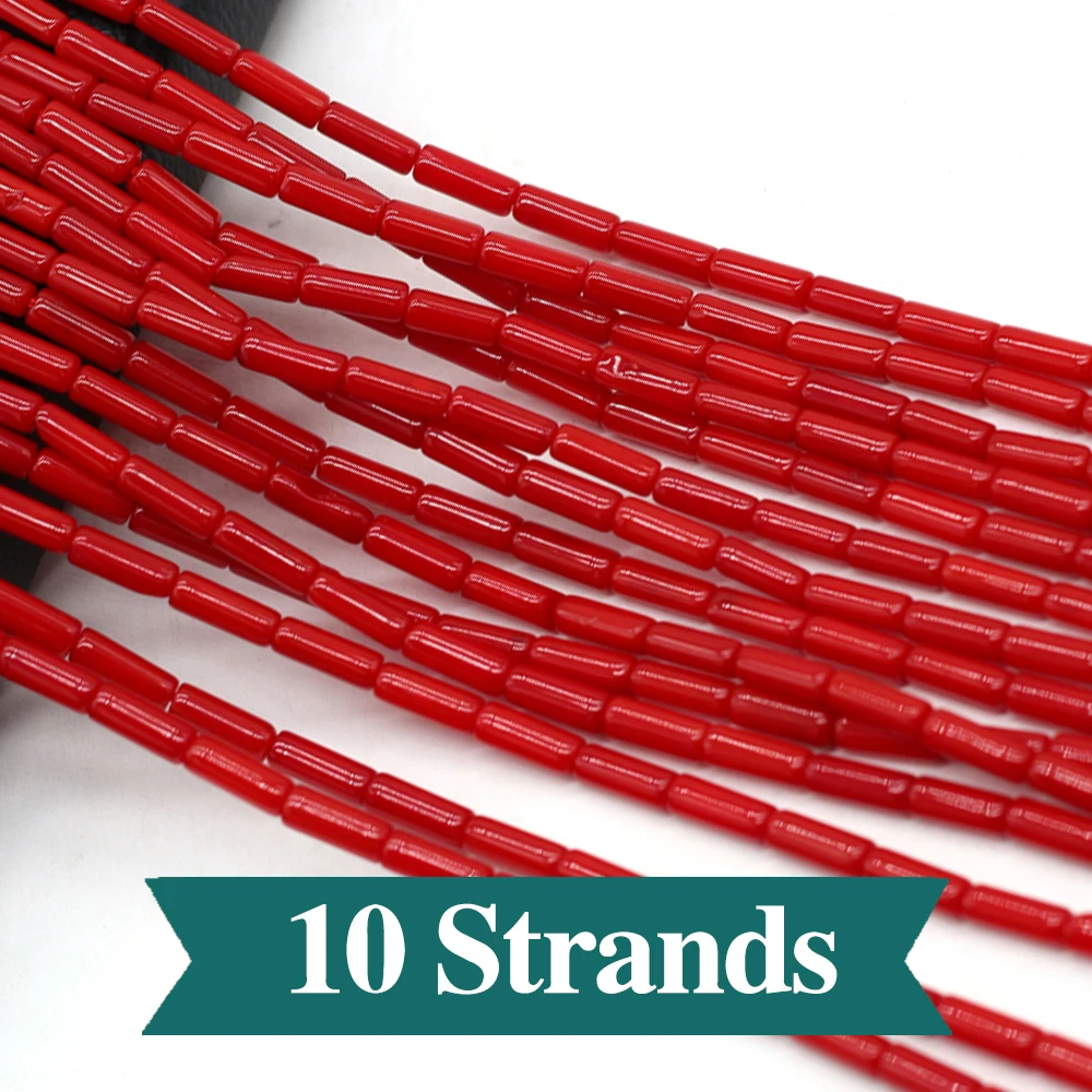 10 strands Wholesale Natural Red Coral Bead Cylindrical Shape Loose Spacer Beaded For Jewelry Making DIY Necklace Bracelet 3x9mm
10 strands Wholesale Natural Red Coral Bead Cylindrical Shape Loose Spacer Beaded For Jewelry Making DIY Necklace Bracelet 3x9mm