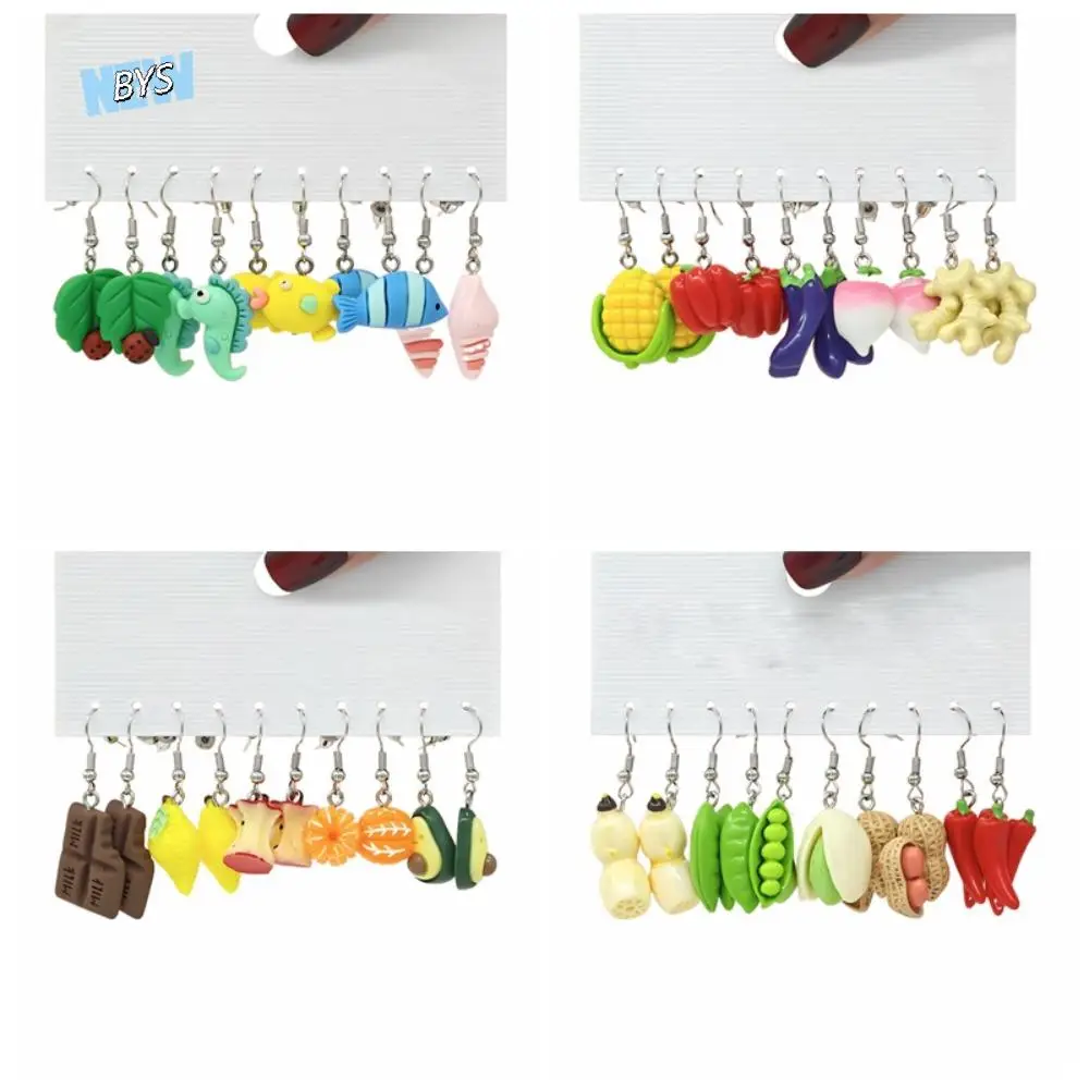 20Pairs Resin Simulated Vegetable Earring Colorful Peanut Chili Simulated Fruit Earrings Pumpkin Corn Cute Dangle Earrings Set
20Pairs Resin Simulated Vegetable Earring Colorful Peanut Chili Simulated Fruit Earrings Pumpkin Corn Cute Dangle Earrings Set