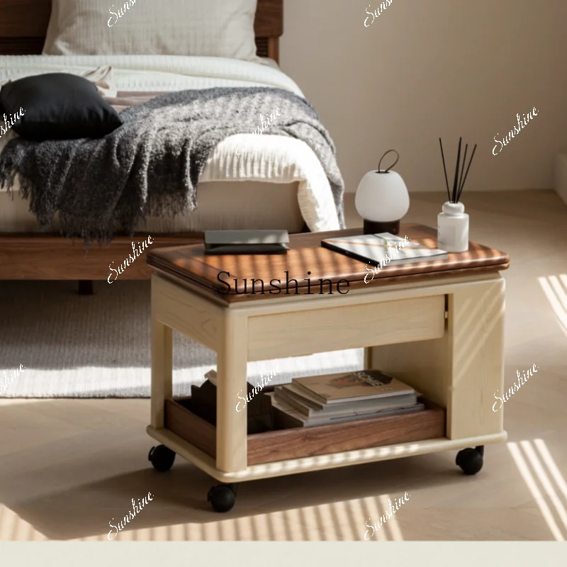 All solid wood cream wind movable folding tea table multi-functional small apartment coffee table FT
All solid wood cream wind movable folding tea table multi-functional small apartment coffee table FT