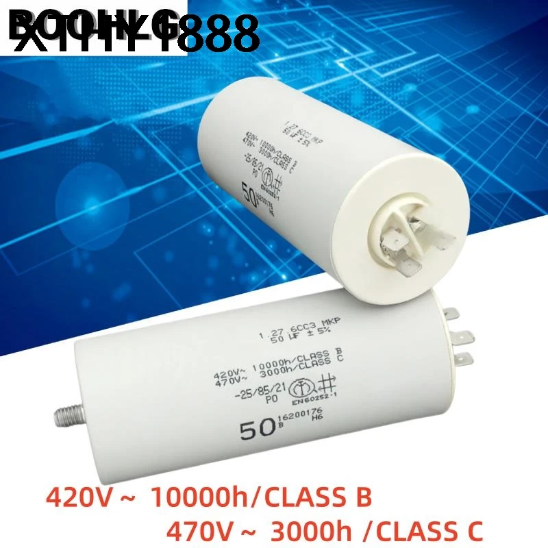 1PCS A V 1.27.6CC3 MKP 50uF 420V Fan Motor Start Capacitor
1PCS A V 1.27.6CC3 MKP 50uF 420V Fan Motor Start Capacitor