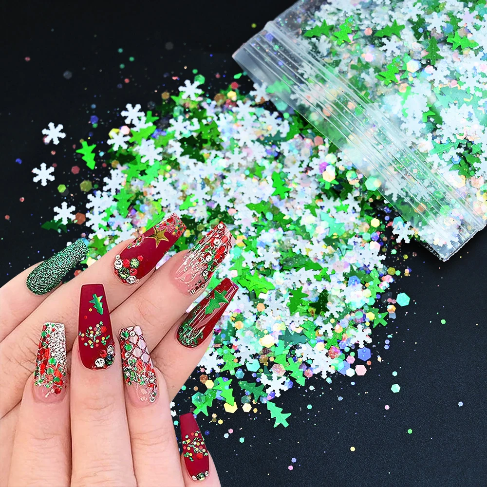 50g Christmas Nail Glitter Sequins Christmas Elements Snowflake Nail Fragment Tree Star Flake Manicure Paillettes Ultrathin Xmas
50g Christmas Nail Glitter Sequins Christmas Elements Snowflake Nail Fragment Tree Star Flake Manicure Paillettes Ultrathin Xmas