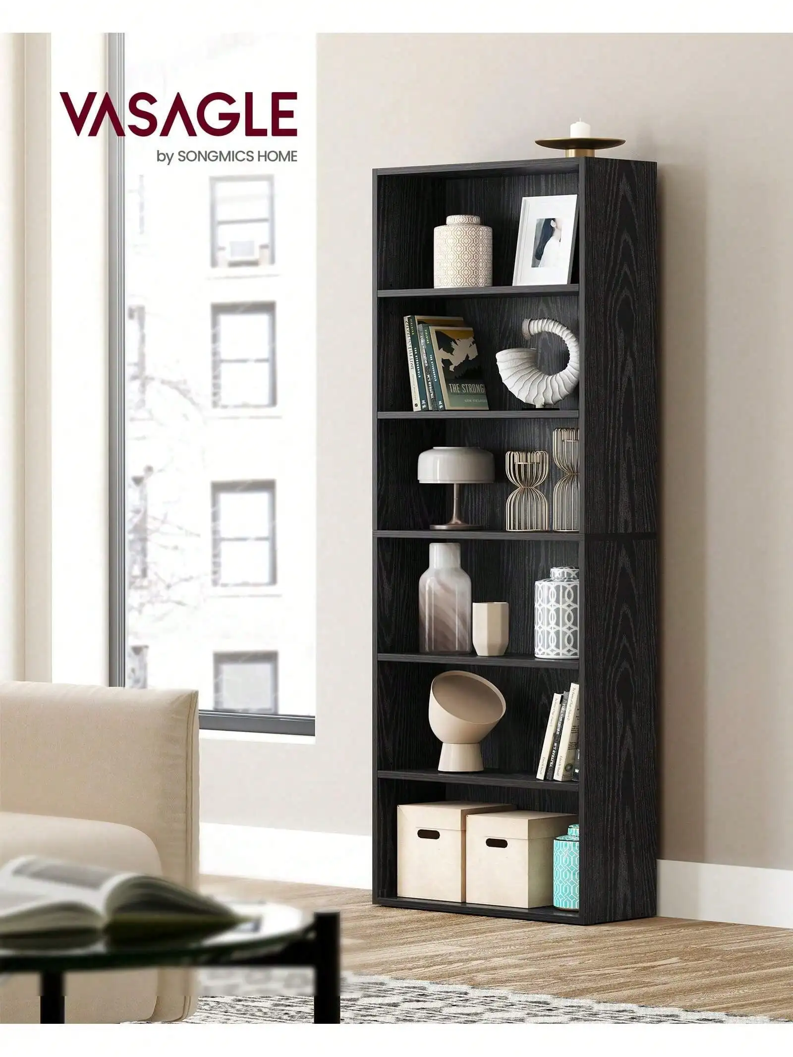 VASAGLE Bookshelf, 6-Tier Bookcase, Book Shelf Furniture, Open Storage Shelves, Room Decor, For Living Room, Home Office, Dinnin
VASAGLE Bookshelf, 6-Tier Bookcase, Book Shelf Furniture, Open Storage Shelves, Room Decor, For Living Room, Home Office, Dinnin